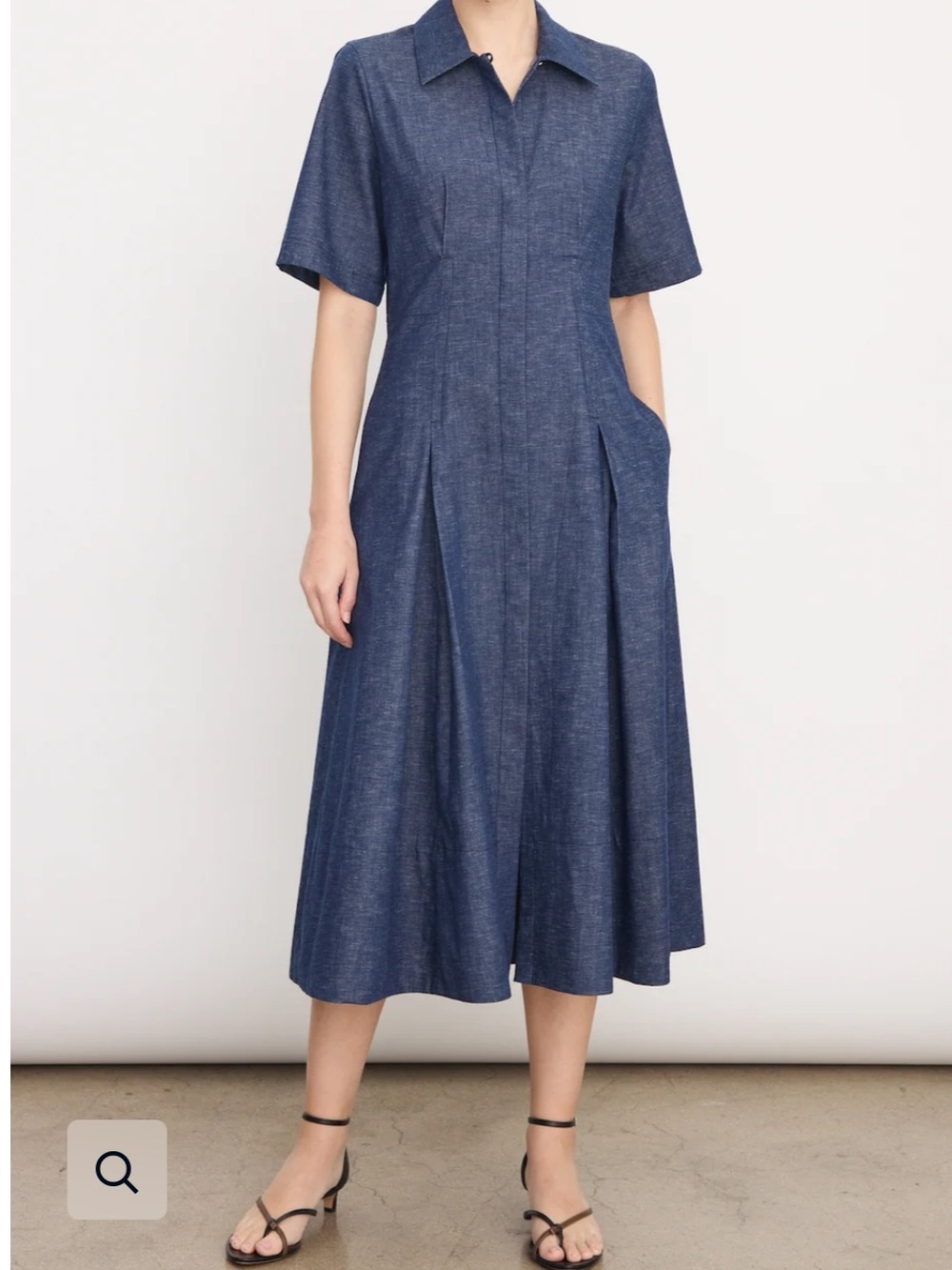 Vince Denim Midi ShirtDress
